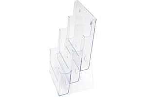 DEFLECTO Deflect-o Tiered Document Holder, 9 by 7-1/2 by 13-3/4-Inch, Clear