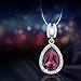 OSIANA Honeymoon Teardrop Pendant Necklace With Swarovski Crystal 18K GP 18