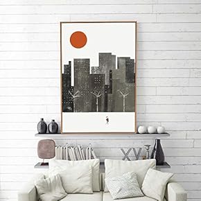 Framed Home Artwork Abstract Simple Style for Living Room Bedroom