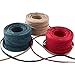 EOOUT 327Yd Raffia Paper Ribbon - 3 Rolls Red Green Kraft 1/4