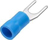 Heschen Fork Insulated Wire Connector Crimp Terminal SV2-4 Blue 100 Pack 16-14 view 7