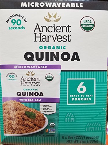 Ancient Harvest Microwaveable Organic Quinoa with Sea Salt (Pack of 6)