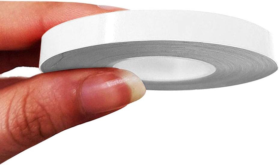 4R Quattroerre.it 10480 Trim Stripes Adhesive Strips for Cars White, 7 mm x 10 mt