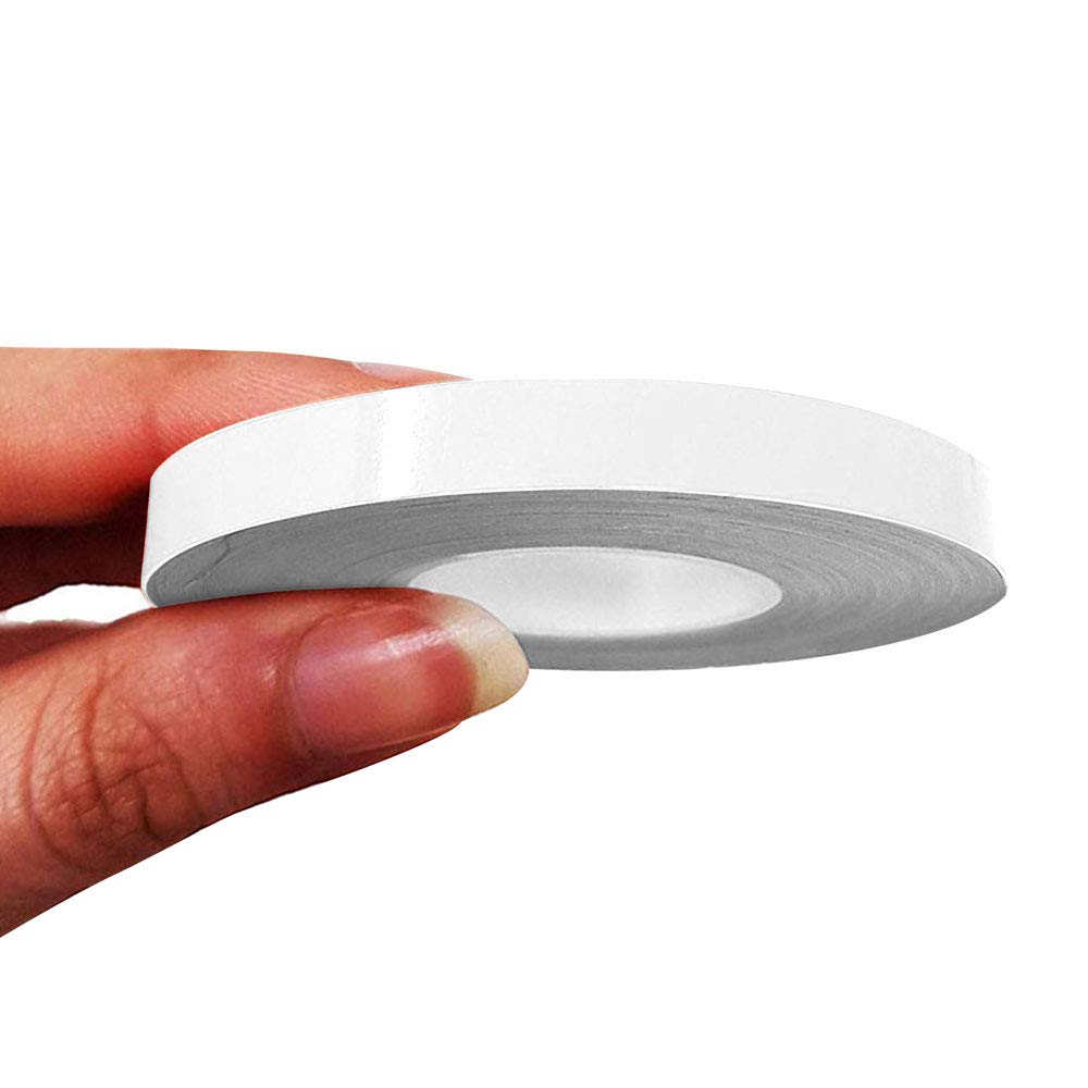 4R Quattroerre.it 10480 Trim Stripes Adhesive Strips for Cars, White, 7 mm x 10 mt