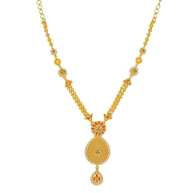 Buy Jos Alukkas 22KT Yellow Gold Necklace for Women (SJA546) at Amazon.in