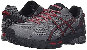 Image of ASICS Men's Gel-Kahana 8 Trail Runner, Shark/Black/True Red, 7 M US