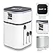 Travel Adapter Worldwide All in One Universal Travel Adaptor Wall AC Power Plug Adapter Wall Charger with Dual USB Charging Ports for USA EU UK AUS(White)