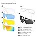 OBERLY Baseball Polarized Sunglasses, Sports Glasses with 4 Interchangeable Lenses for Men Women Cycling Fishing Running Driving Bicycle Golf