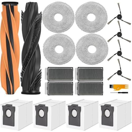 Vacuum Cleaner Accessories for Dreame L40s Pro Ultra/ L50 Pro Ultra/Matrix 10 Ultra, 1 Main Brush, 4 Wipes, 4 Filters, 4 Side Brushes, 4 Dust Bag, for V50 Ultra Complete