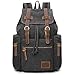 GINGOOD Canvas Backpacks Vintage Rucksack Casual Leather Army Kipling Knapsack 19L