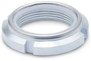 JW WINCO J.W. Winco 1804.1-M35X1.5 Slotted Spanner Lock Nut with Polyamide Insert, GN1804.1, M35 x 10.5, Steel Zinc Plated