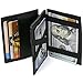 alpine swiss Men's Genuine Leather Magic Wallet 1 ID Window 9 Card Slots 2 Sided Billfold, Black, One Size