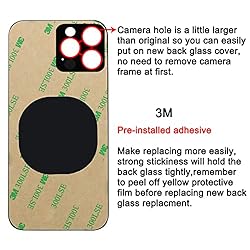 Perzework OEM Rear Cover Back Glass Replacement for