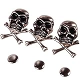 10Pcs 15mm Cool Skull Ghost Rivet Stud Punk for Bracelet Bag Leather DIY Craft