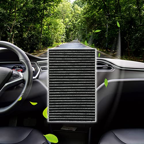 EVTIME for Tesla Model S Cabin Air Filter with Activated Carbon Fit