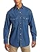 Key Apparel Men’s Denim Pearl Snap Western Long Sleeve Shirt, (2XL/Tall) - Lightweight and Durable Western Work Wear