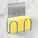 EINFAGOOD Sponge Holder, Sink Caddy with Magic Adhesive Pads- Ideal Alternative to Vacuum Suction Cups, Stainless Steel Polished Finish