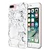 Rebecca Minkoff iPhone 7 Plus Case, Double Up Designer Phone Case [Protective] fits iPhone 7 Plus - Marble Print Silver Foil