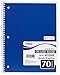 Mead Spiral Notebook, 1 Subject, 70 College Ruled Sheets, Assorted Colors, 12 Pack