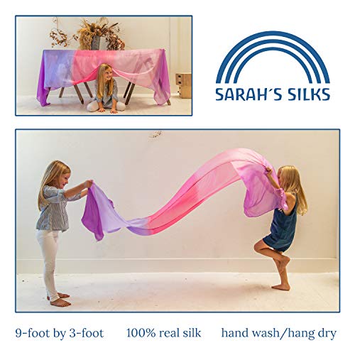 Sarah's Silks - Giant Playsilk, 100% Real Silk, Eco-Friendly Dye, 9-Feet Long 3-Feet Wide Giant Silk - Blossom - Thumbnail 2
