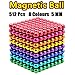 JIAKELOVEYI 512 Pcs of 5MM 8 Colors Magnets Toys Magnetic Fidget Blocks Building Blocks for Development Learning and Stress Relief Office Desk Toys for Adults and Kids (8 Colors)