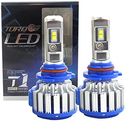T1 Led Conversion Head light Bulb 35W 3600LM 9005 HB3 Cool White Light 6K 360° Beam Angle Turbo Fan (9005)