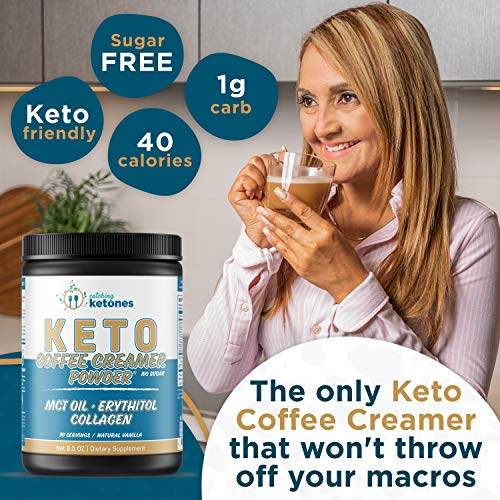Keto Coffee Creamer with MCT Oil, French Vanilla Creamer Powder with