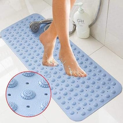 Swabs PVC Anti Slip Bath Mat with Suction Cup, 70 x 37 cm (Small Size) (Multi)