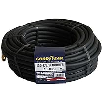 Goodyear Rubber Air Hose - 3/8in. x 100ft., Black