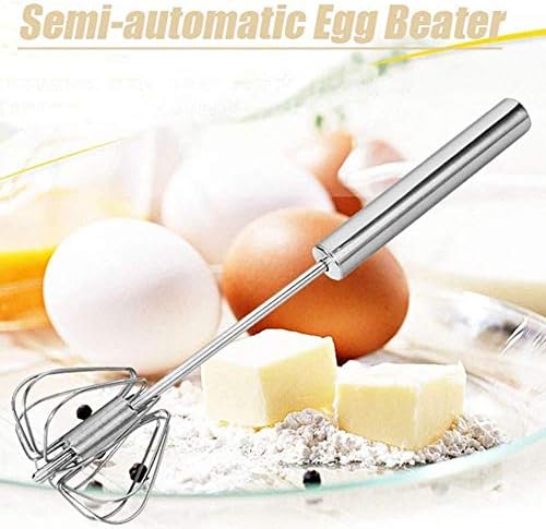 ShopVip Nouveaute! Fouet Cuisine Semi Automatique en Acier Inoxydable Batteur d’œufs, de crème, café, pâtisserie, mixeur à Main pour Lait Froid et mélanges, sauces - Cuisine A Vivre ShopVip Nouveaute! Fouet Cuisine Semi Automatique en Acier Inoxydable Batteur d’œufs, de crème, café, pâtisserie, mixeur à Main pour Lait Froid et mélanges, sauces