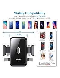 Soporte para teléfono para auto FLOVEME 2 en 1 Kits Cuello largo 360 Girar One Touch Auto-Grip Dashboard Parabrisas Air Vent Soporte de teléfono para iPhone Xs XR X 8 7 Plus Samsung Galaxy Note 9 8 S10 S9 S8