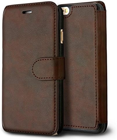 iPhone 6S Case, iPhone 6 Case Wallet, Armorex - Card Slot, Flip, Slim Fit. (Brown)