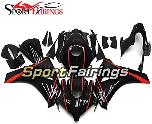 Sportbikefairings Injection ABS Plastic Fireblade Black Red Fairing Kits For Honda CBR1000RR Year 2008-2011 Fittings