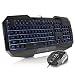 AULA gaming keyboard and mouse combo,LED 104 Keys USB Ergonomic Wrist Rest Computer Keyboard USB Wired for Windows PC Gamers primary