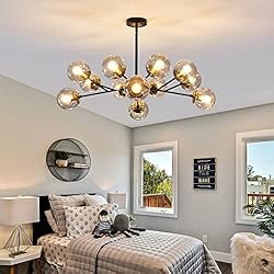 SZXYKEJI 12-Light Glass Chandelier，Large
