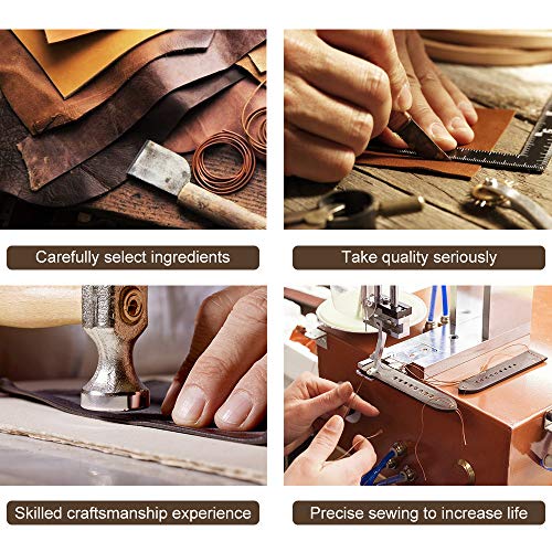 amBand Leather Band Compatible with Apple Watch 38mm 40mm, Genuine Leather Vintage Replacement Strap Classic Bands Buckle Compatible with iWatch Series 5/4/3/2/1 Retro Brown - Thumbnail 5