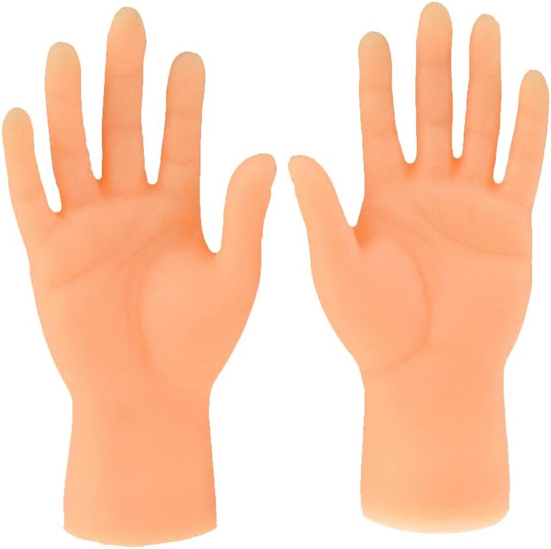 Finger Puppet Mini Finger Hands Tiny Hands with Left Hands and Right Hands for Game Party 2 Pcs