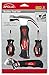 Apollo Tools 4 Piece Stubby Tool Set for Small Hands and Tight Spaces. Convenient and Compact Small Tool Set includes Mini Hammer, Mini Screwdriver Set and Mini Wrench - Red - DT0240