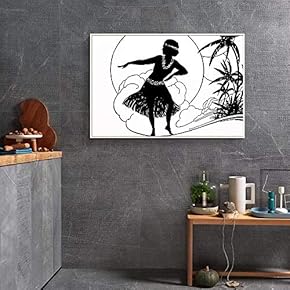 Floating Framed for Living Room Bedroom Black and...