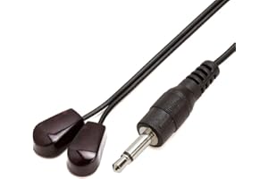 Cmple - Dual IR Emitter Extender Mini Stick-On Infrared Emitters Blink Eye, Remote Control Extension Cable 3.5mm 10 Feet