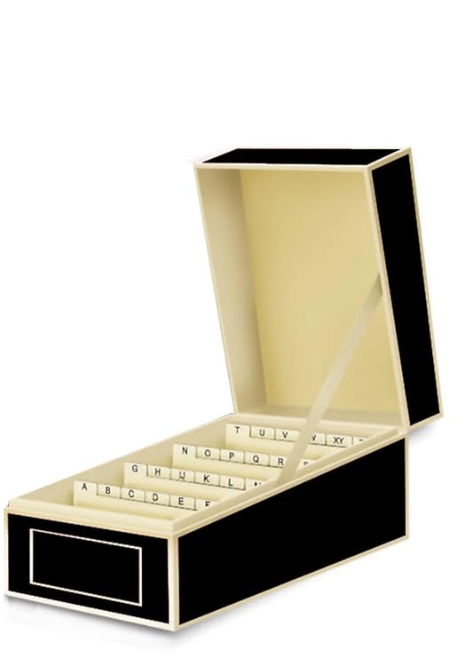 Visitenkartenbox in schwarz von Semikolon