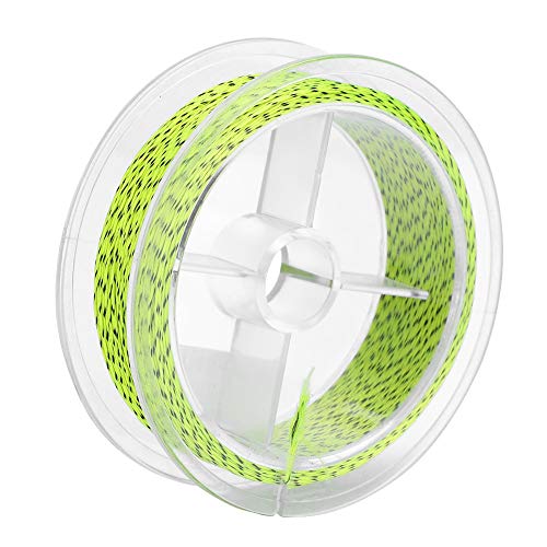 Bnineteenteam 50m Braided Fly Fishing Line Nylon Fly Line Abrasion Resistent for Flyfishing (Yellow&Black-20lb) Fishing Supplies