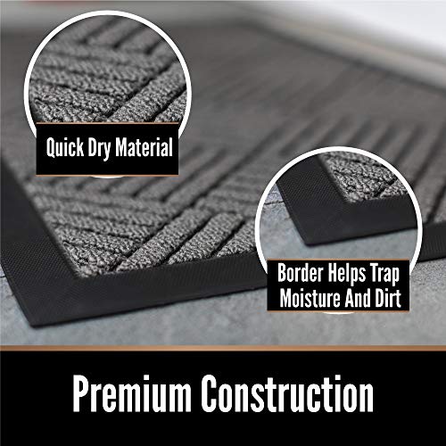 Gorilla Grip Original Durable Natural Rubber Door Mat, 29x17 Heavy Duty