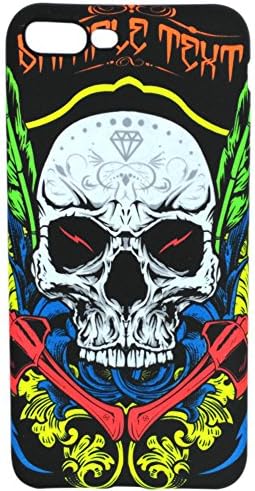 iPhone 7 Plus Phone Case Luminous Fluorescent Phone Cover Soft TPU Protection Shell Case Scratch-Resistant Creative Skull Outlook (Skull Herald)