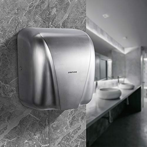 interhasa! Heavy Duty High Speed Automatic Commercial Hand Dryer - Stainless Steel,1800W