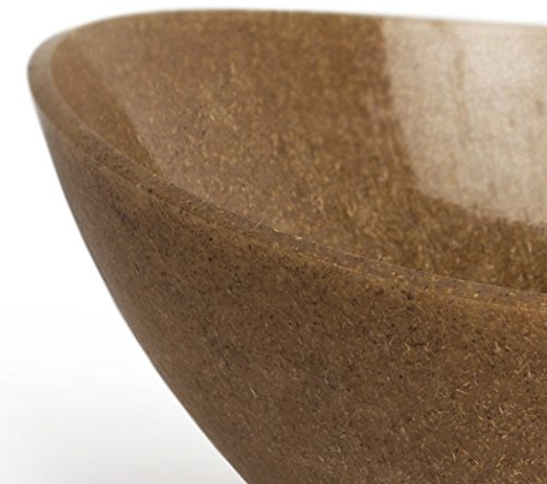 EcoSmart PolyFlax 3qt Serving Bowl, Brown, Recycled Plastic and Flax Husk, Made in the USA by Architec