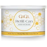 GiGi Hard Wax Beads Refill Can Empty Container for Warmer Pot Silver 14 Oz | Compatible, Reusable &amp; Heat-Resistant for Easy Waxing During Depilation, Simplifying Melting Routines for Hair Removal