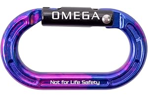 Omega Pacific Micro Raider Aluminum Carabiner - Compact Accessory Connector with Keylock Straightgate, 12g Lightweight Design, 0.5-Inch Gate Opening, Non-PPE Climbing Gear