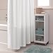Maytex Textured Waffle Fabric Shower Curtain, White