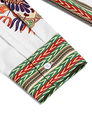 5 COOFANDY+African+Dashiki+Sleeve+Button